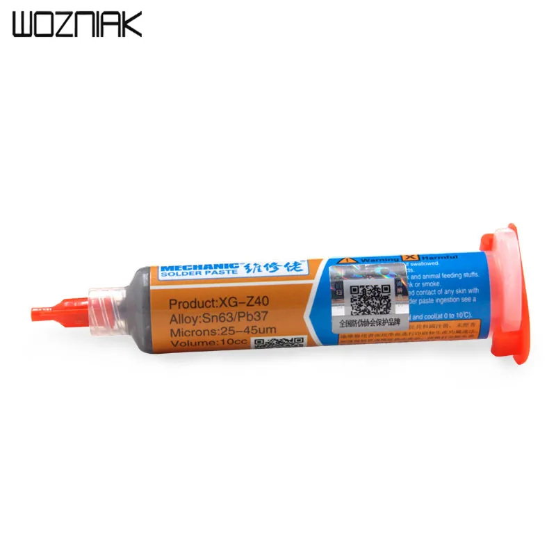 Механический припой Оловянная паста xg-z40 флюс паяльной пасты Sn63/Pb37 25-45um шприц для ремонта мобильных телефонов компьютерные услуги Indust
