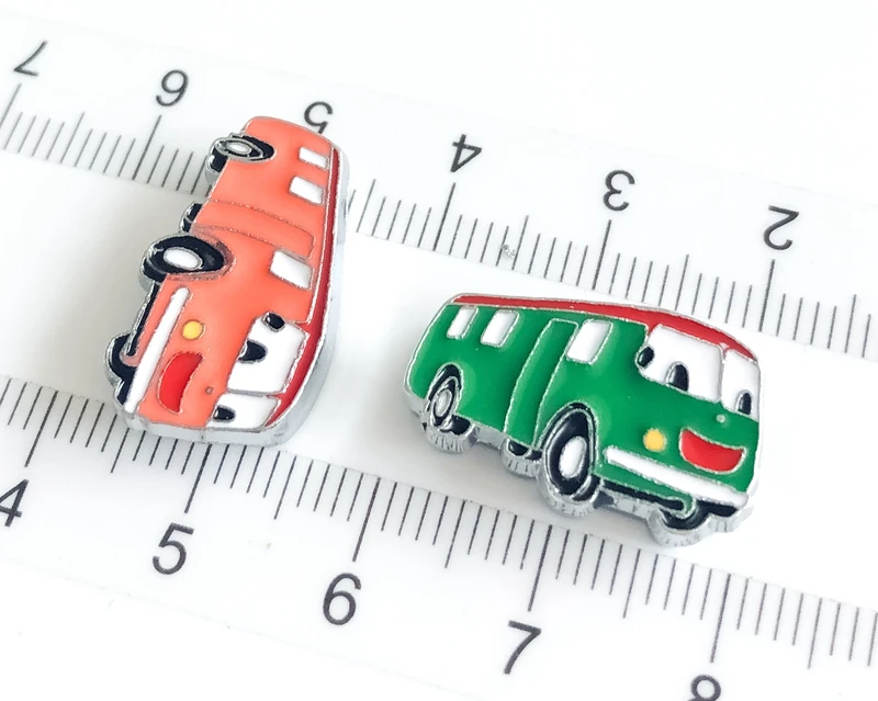 50pcs DIY accessory 8mm Enamel School Bus Slide Charms Beads Fit 8MM Dog Cat Collar Belts Wristband Tags | Украшения и аксессуары