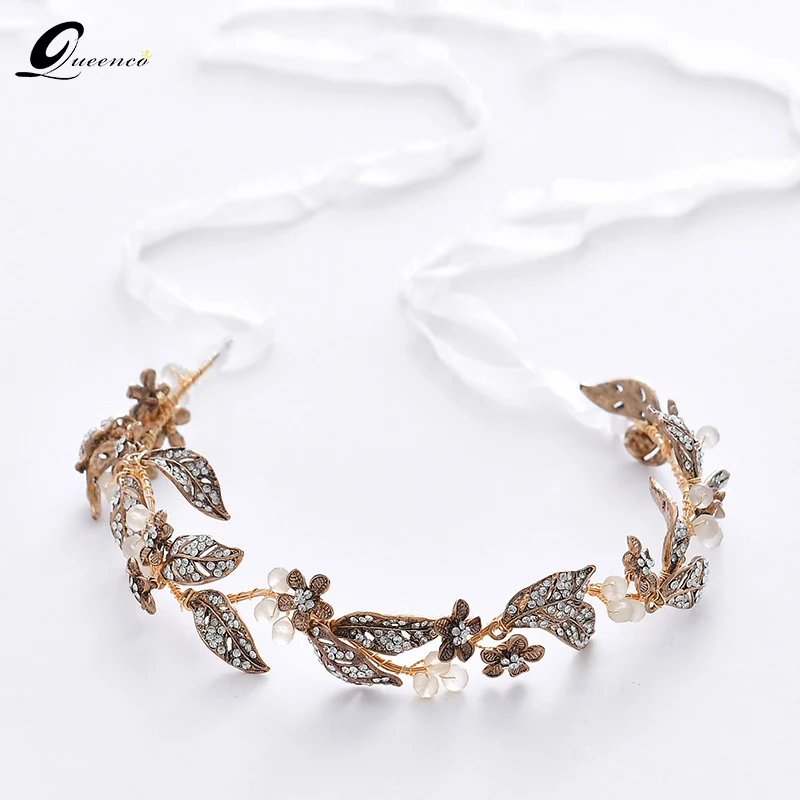 Тиара с античными листьями свадебные украшения для волос повязка на голову