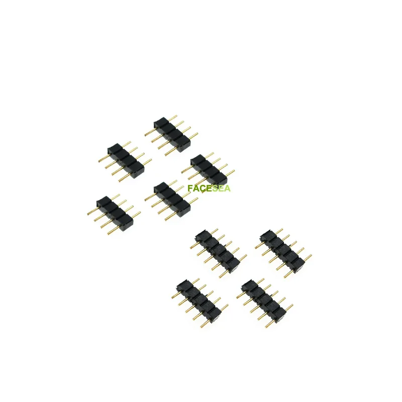 4pin RGB иглы/5pin RGBW игольчатый соединитель штыревой разъем двойной 4/5 pin для
