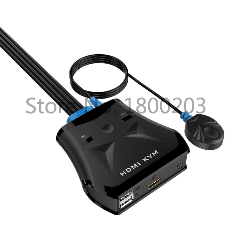 MT Viki 2 порта HDMI USB KVM переключатель ручная кнопка с проводным дистанционным
