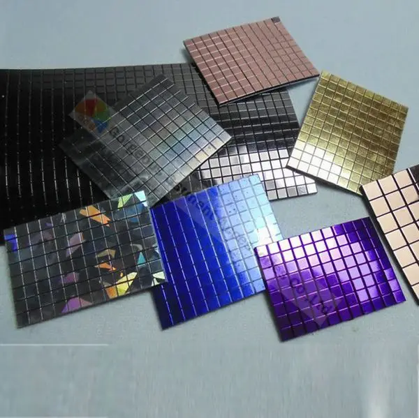 Самоклеящаяся металлическая мозаичная зеркальная пленка 3x3 мм различные цвета
