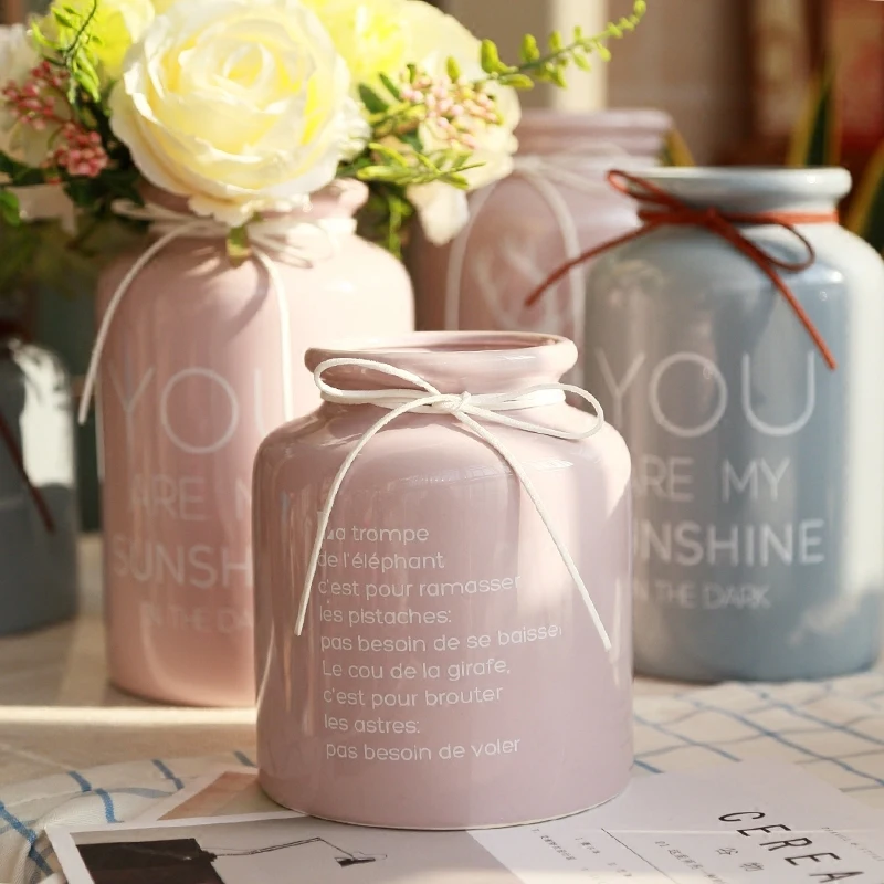 Свежий скандинавский американский кантри керамическая ваза домашний декор