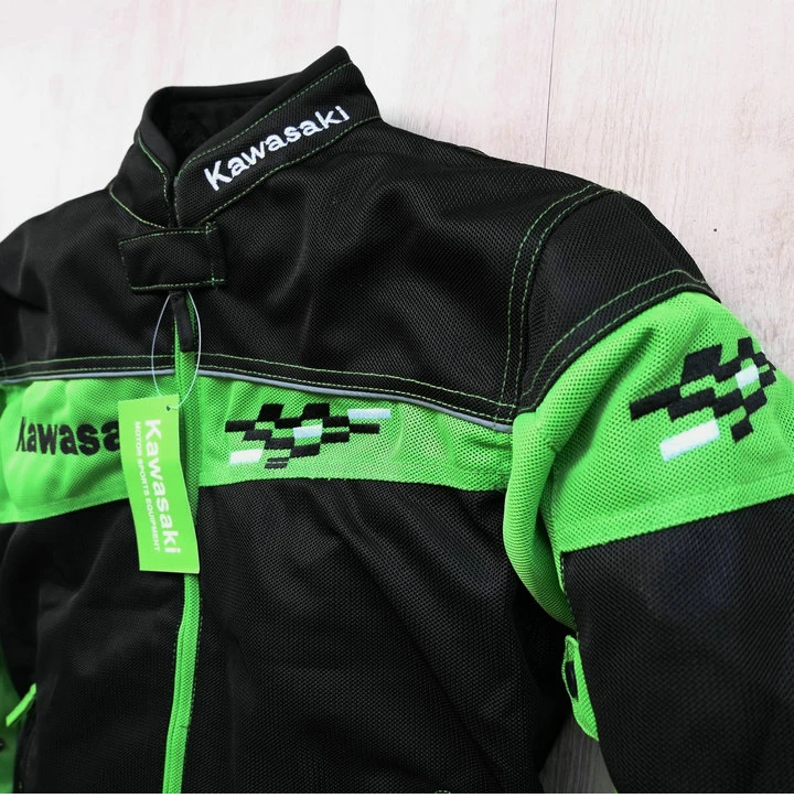 Новая мотоциклетная куртка Kawasaki на весну и лето года, дышащая сетчатая локомотивная куртка для вождения