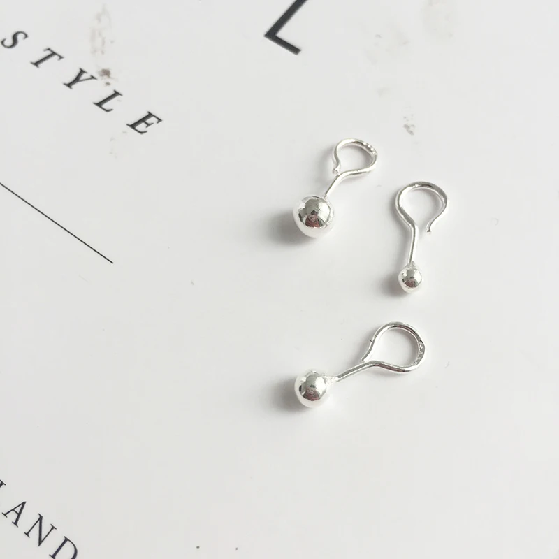 Anti allergy maintenance pierced 99 fine silver hook Silver Earrings Doug pure Tremella nail female R169 | Компьютеры и офис