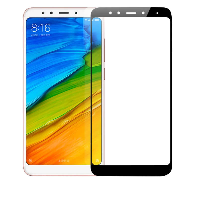 9H полное покрытие Защита экрана для Xiaomi Redmi 5 Plus закаленное стекло Защитная пленка