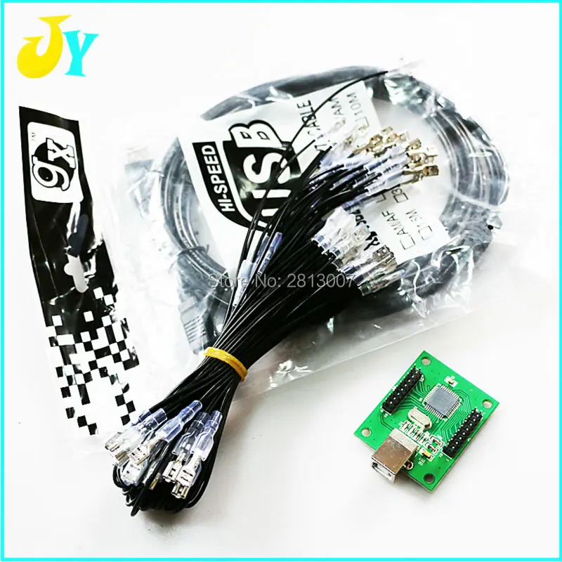 Аркадный маме DIY набор для 2 игроков PC PS/3 в 1 аркаду joystck LED кнопочный интерфейс USB