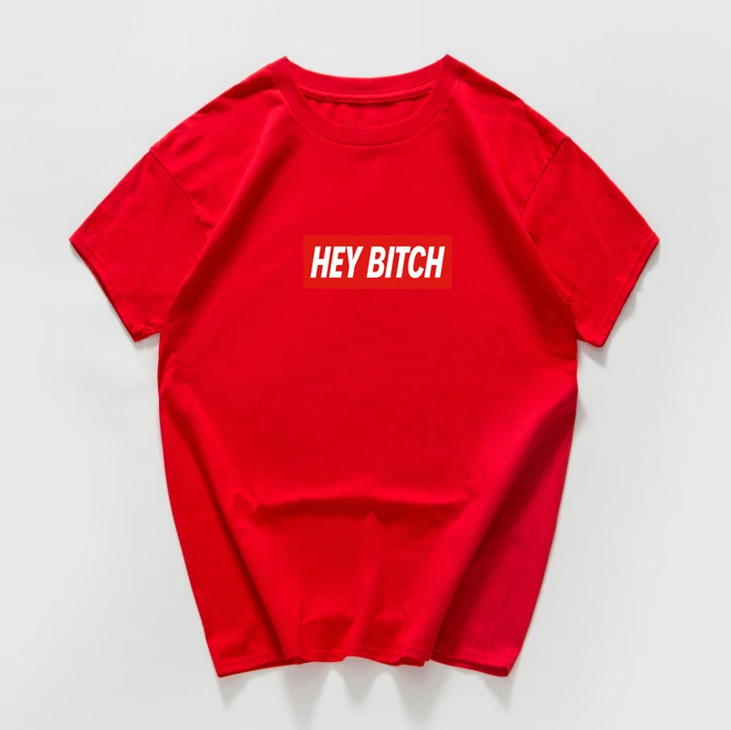 Hey Bitch camisetas verano mujer Футболка женская больше размера хлопковая Винтажная Футболка женская уличная одежда с буквенным принтом женская одежда