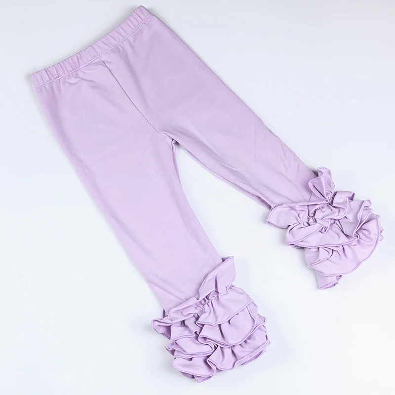 13 New fall colors Mardi Gras Colors Purple Green Gold print icing ruffle baby leggings girls ruffle pants wholesale bulk order - Цвет: 13