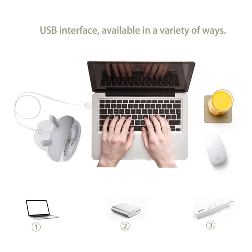 Новый USB небольшой вентилятор увлажнитель мини зарядка Регулируемый переносной
