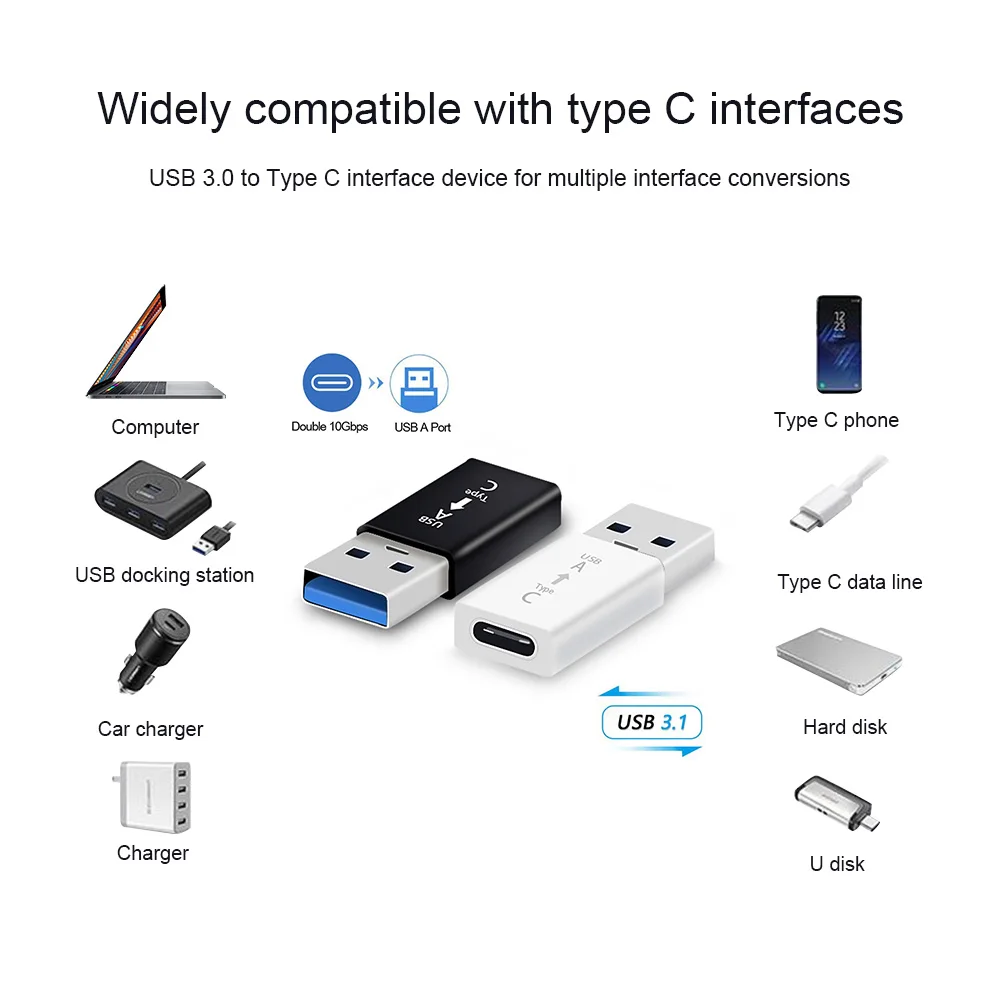 Protefeuille адаптер USB Tipo C папа к 3 0 Женский Otg кабель конвертер для Samsung s10 Xiaomi k20pro