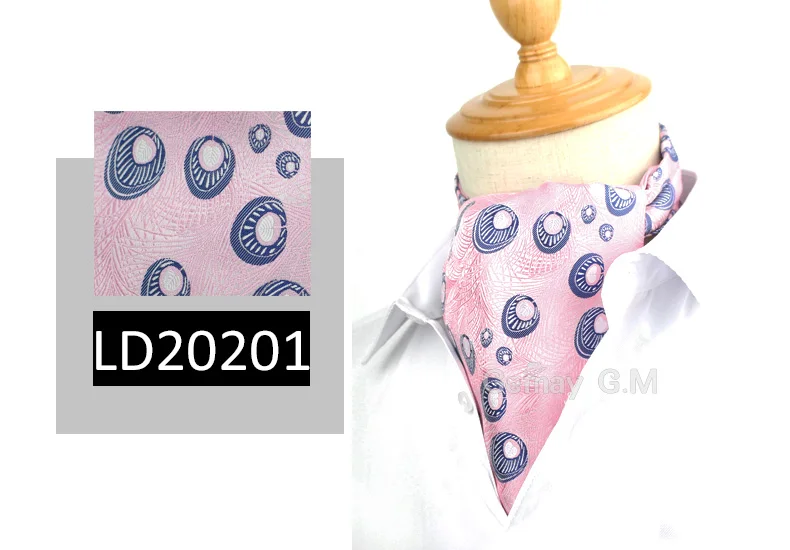 LD20201 Мужские галстуки, классический галстук Ascot для мужчин, резинка для волос, британский стиль, джентльмен, полиэстер, галстук для шеи, роскошные жаккардовые галстуки - Цвет: LD20201