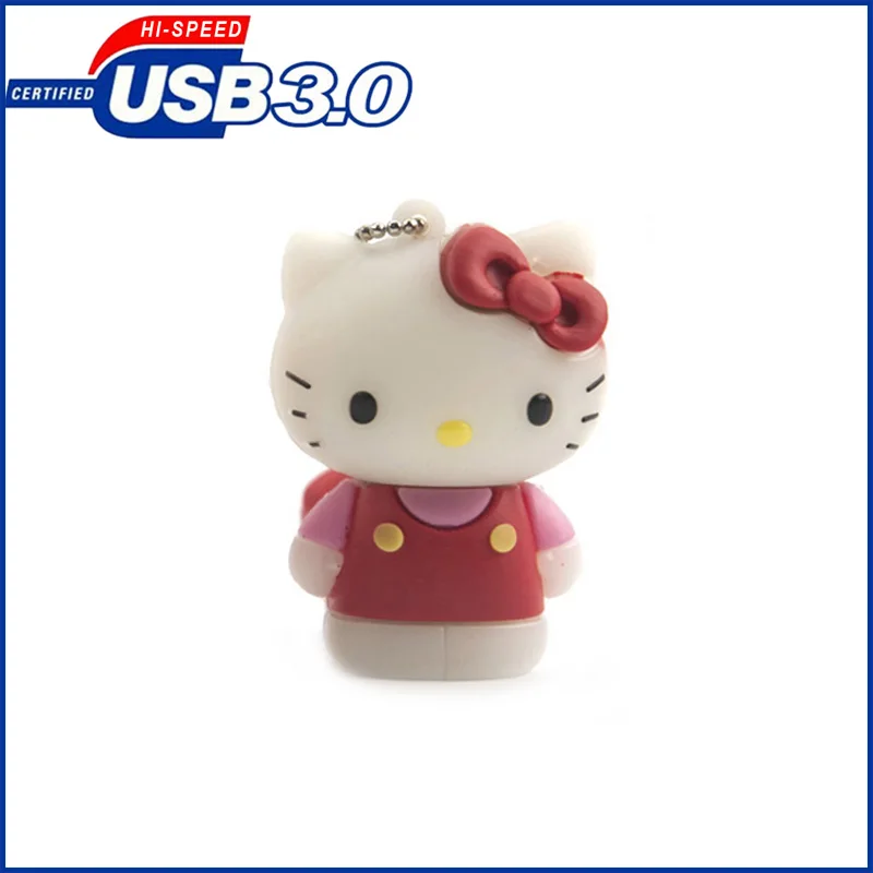 USB3.0, Скорость флеш-накопитель 16 Гб оперативной памяти, 32 Гб встроенной памяти, 64 ГБ, с мультипликационным принтом «hello kitty» usb флэш-накопитель 8 Гб оперативной памяти, 16 Гб встроенной памяти, 32 ГБ usb3.0 usb3.0 палка, KT подарок usb - Цвет: Stand Red