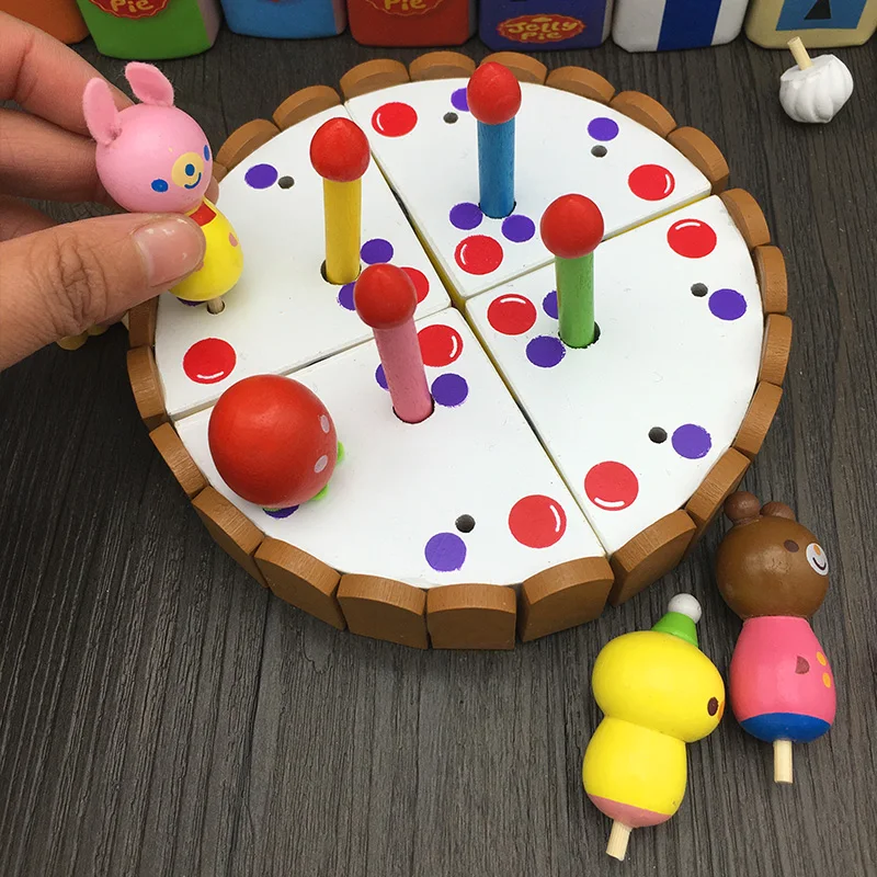 Деревянные игрушки JaheerToy набор кухонных игрушек имитирующий пирог подарок на