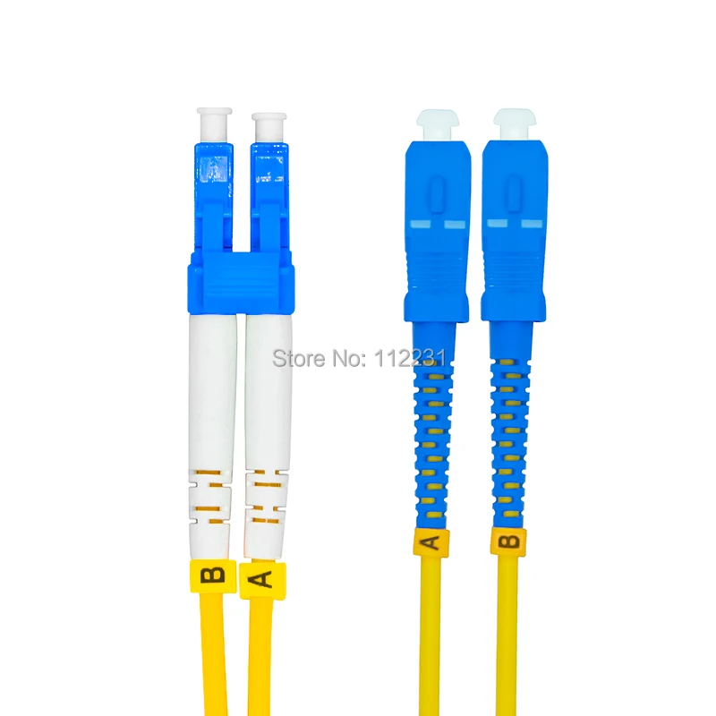 

35Meters LC to SC Single-mode Duplex Optical Fiber Patch Cord Cable,LC/PC-SC/PC Jumper SM 3.0mm LC-SC,9/125 35M