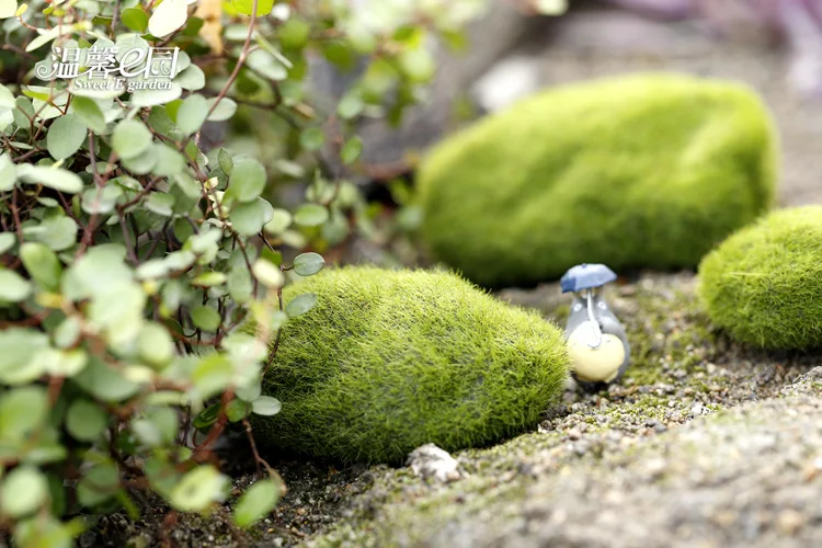 1 шт./лот моделирование bryophyte камень мох Флокирование ложный лужайка микро Пейзаж