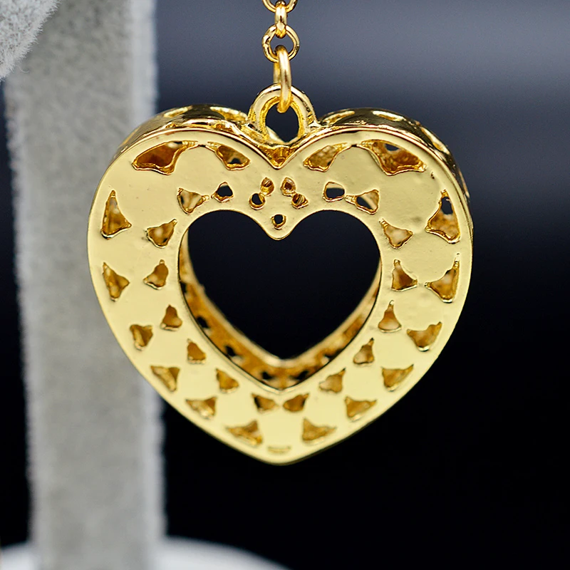 Sunny Jewelry Romantic Sets For Women Necklace Earrings Pendant Heart Hollow Party Wedding Engagement | Украшения и аксессуары