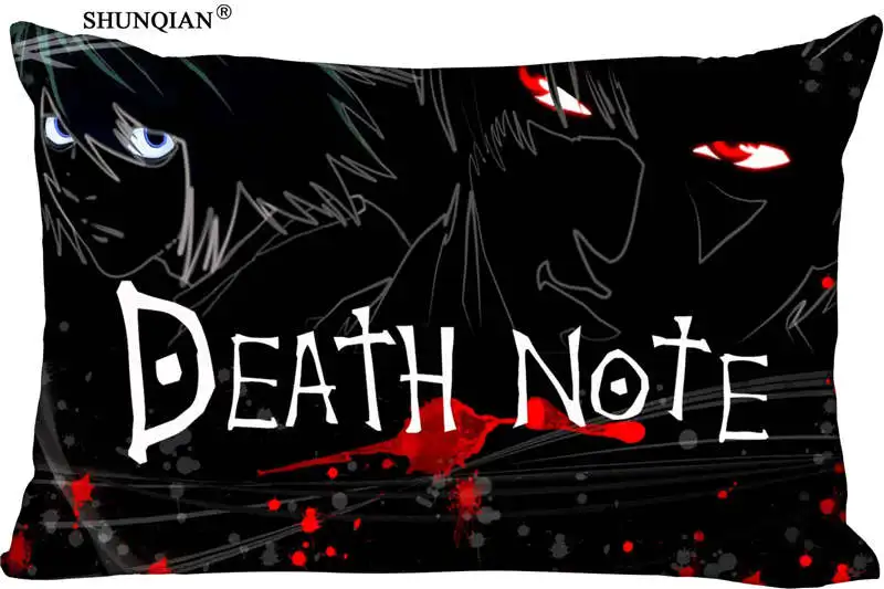 Наволочка на заказ с принтом Death note прямоугольная флип-Обложка молнии размер 45x35