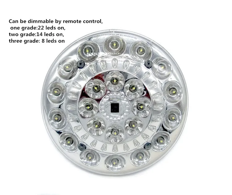 На солнечных батареях 22 СВЕТОДИОДНЫХ круглых светодиодных ламп с дистанционным