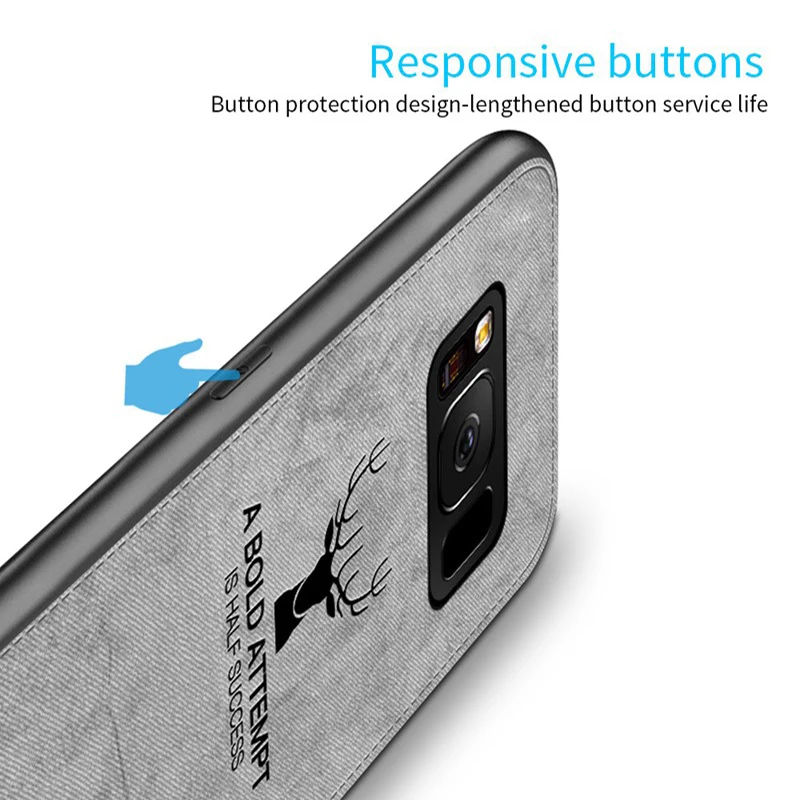 Deer Cloth Texture Case On For Samsung Galaxy A6 Plus Back Cover TPU Soft Edge Coque A8 A9 Star A7 A5 2018 |