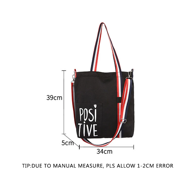 

New Women Fashion Letter Handbag Female INS Popular Canvas Detachable Shoulder Bags Lady Large Casual Tote Crossbody SS3479