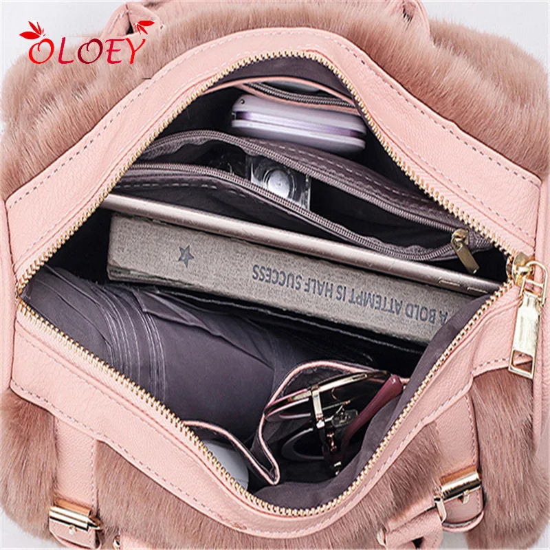 2018 два комплекта меховые роскошные сумки женские дизайнерские на плечо дамские