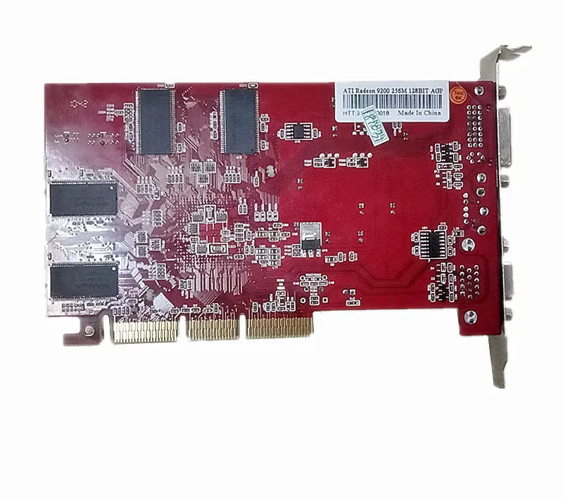 Бесплатная доставка Новый ATI Radeon 9200 256 MB DDR память AGP 4X 8X VGA Видеокарта| |