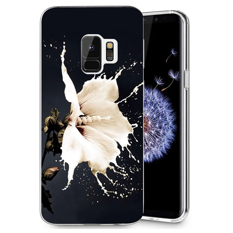 Для Samsung Galaxy S9 S9Plus S8 Plus S7 edge J720 A3 A5 2016 2017 TPU цветной мягкий чехол с цветочным узором