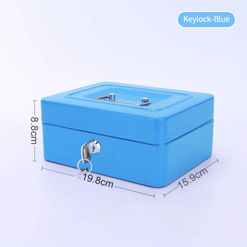 BLUE KEYLOCK Безопасная копилка, сейф, копилка, копилка для хранения денег, чехол, замок с паролем, секретные коробки для макияжа, украшения для дома, размер M TH - Цвет: BLUE KEYLOCK