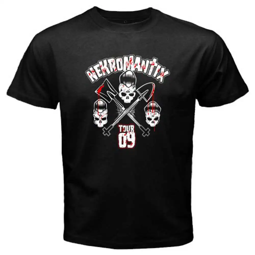 Новая Nekromantix Тур 09 Psychobilly Band Мужская Черная Футболка размер S до 3XL | одежда