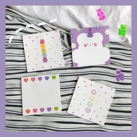 sixone 50 sheets ins floret candy bear note book cute cartoon note portable pocket word book stationery kawaii memo pad