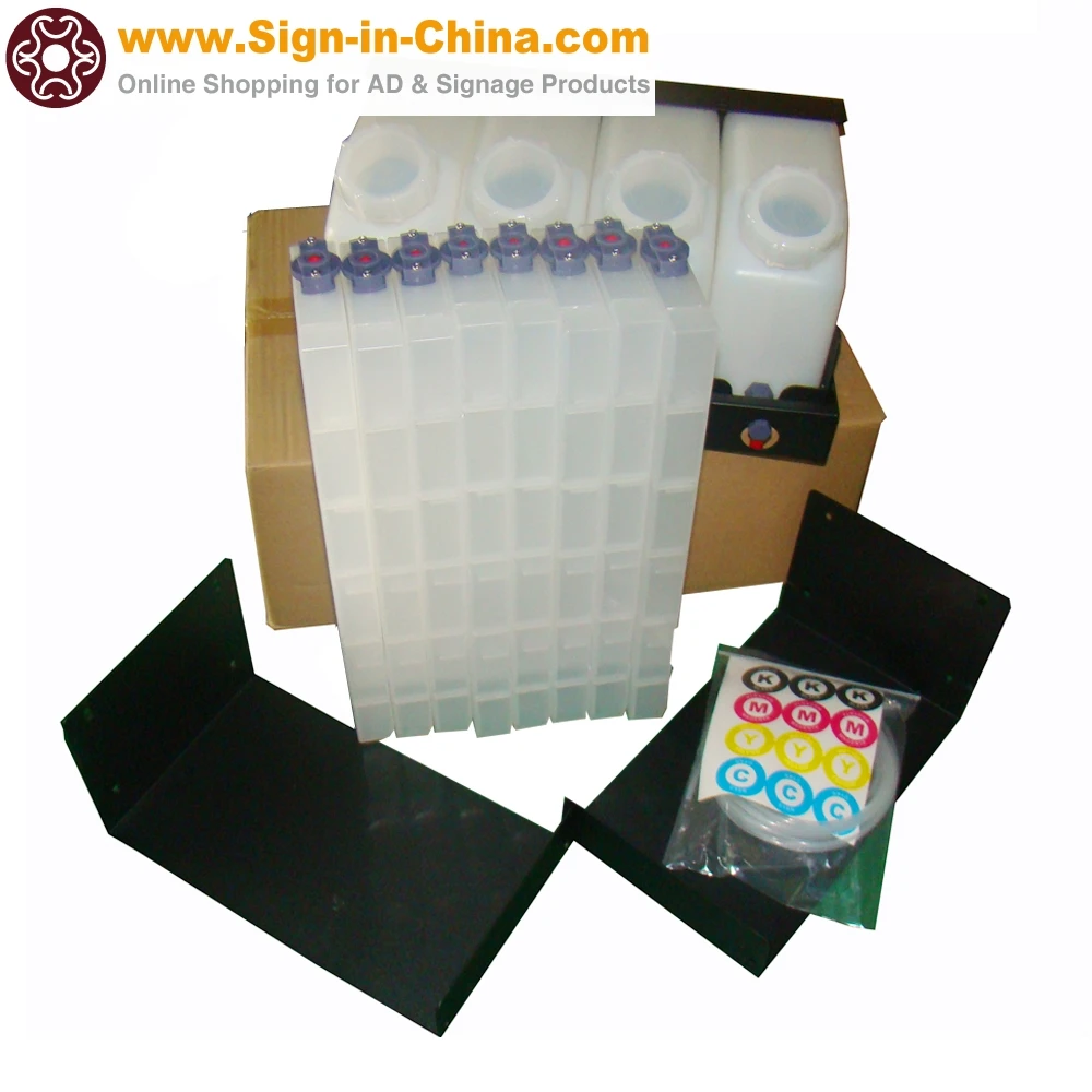 

Roland Bulk Ink System with Vertical Cartridges--4 Bottles, 8 Cartridges for Roland RA-640 / RE-640 / VS-300 / VS-420 / VS-540