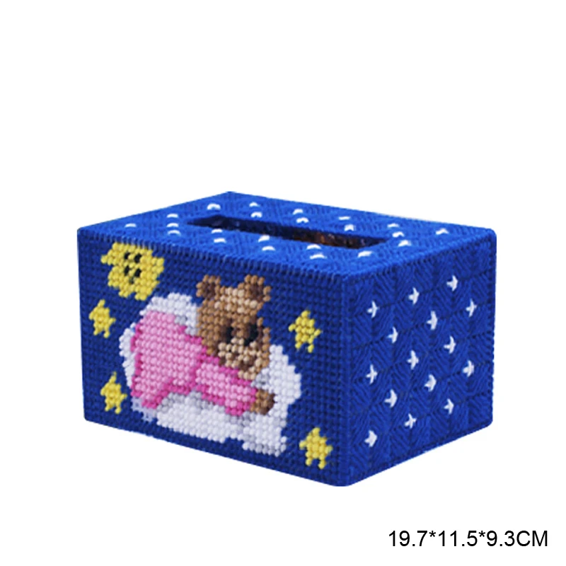 LTX005-BLUE-PINKB LTX005 DIY ремесло Стич вышивка крестиком рукоделие ремесла Счетный крест-Набор для вышивки вязание шерсть коробка ткани пакет - Цвет: LTX005-BLUE-PINKB