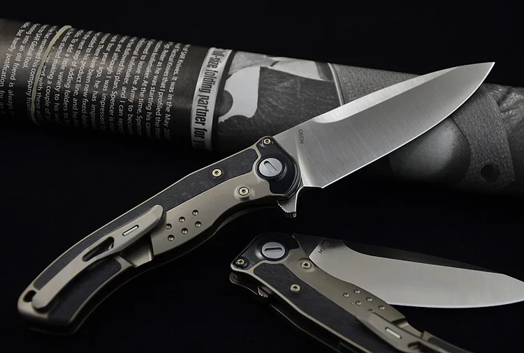 VENOM BONE DOCTOR M390 Титан CF Флиппер складной нож для кемпинга охоты выживания карманные кухонные ножи для фруктов EDC инструменты