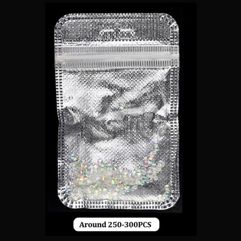 Approx.250-300pcs 1 упаковка смешанных размеров Звездный метеорит кристалл AB дизайн ногтей Стразы 3D Flatback блестящие бриллиантовые украшения аксессуары для маникюра - Цвет: Approx.250-300pcs