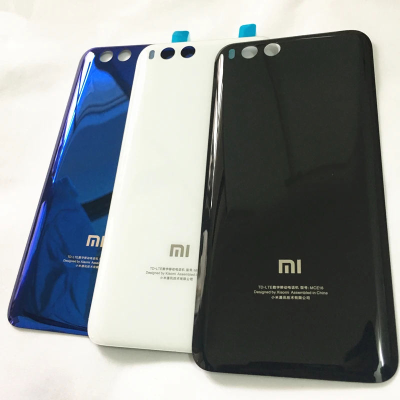Mi6 3D прозрачное стекло батарея Дверь Корпус задняя крышка чехол для Xiaomi 6 Mi6 M6 MCE16 с клеем, стикер