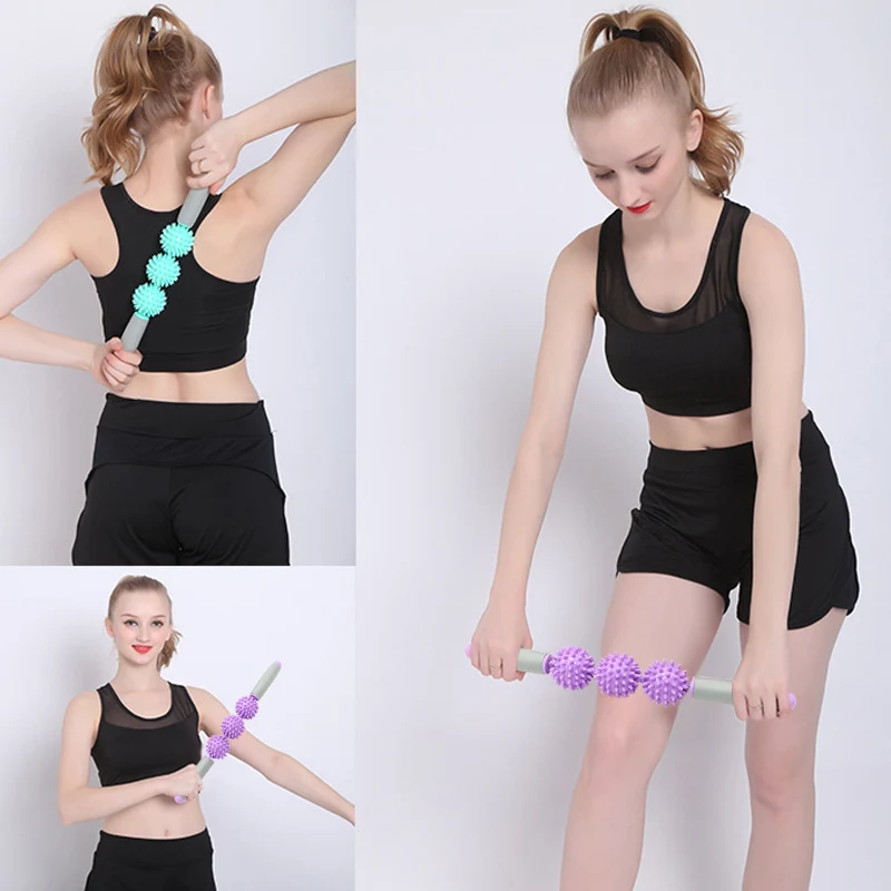 Newly Yoga Exercise Roller Stick Eliminate Fat Lose Weight Muscle Leg Body Back Massager Tool C55K Sale | Спорт и развлечения