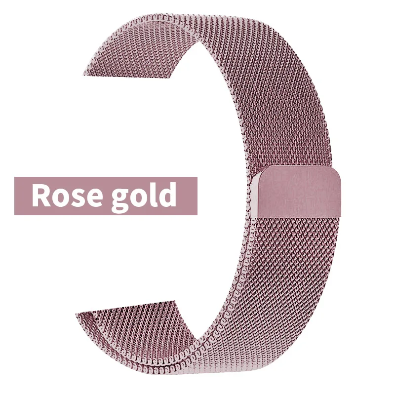 Rose gold Красный ремешок для часов 40 44 мм для Iwatch Series 4 5 Миланская петля магнитный металлический браслет 38 ремешок для Apple Watch 3 - Цвет ремешка: Rose gold