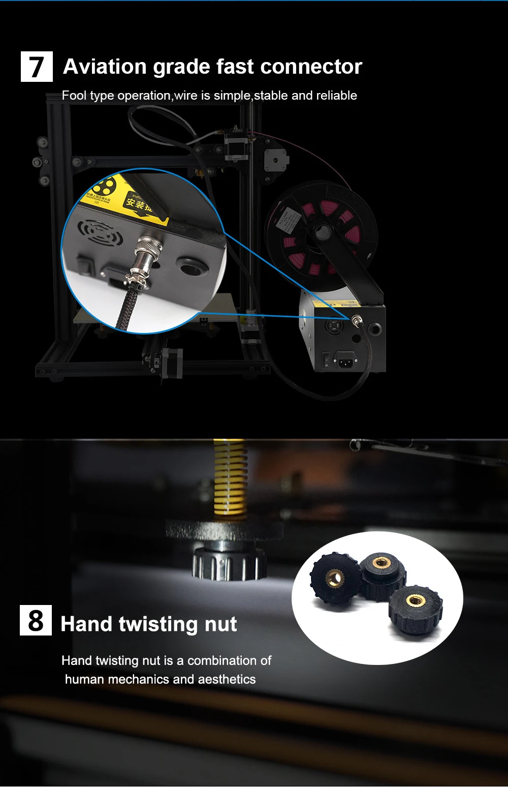 CR-10S 4S 5S/CR-10Mini CR-10 3D-принтеры DIY Kit вариант большого размера двойной Z стержень датчик накаливания/обнаружения резюме Мощность Off Creality 3d