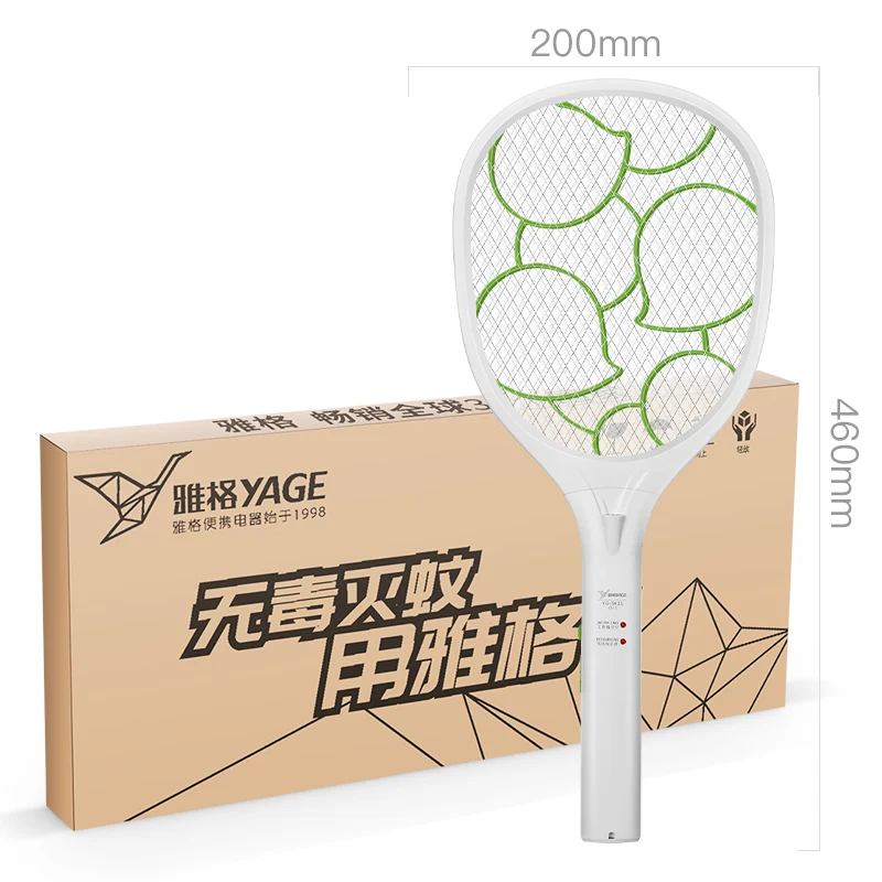 YAGE Electric Mosquito Swatter Killers Pest Control Bug Zapper Reject Racket Trap Home Tool 2200V Shock 400mAh | Дом и сад