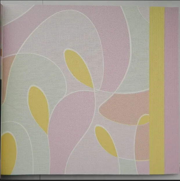 Новая мода классический порошок желтый розовый абстрактный арт обои полоса