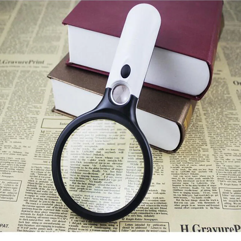 

Handheld 3X 45X with 3LED Lights Illumination Magnifier Microscope Old Man Reading Jewelry Repair Magnifier Repair Tool
