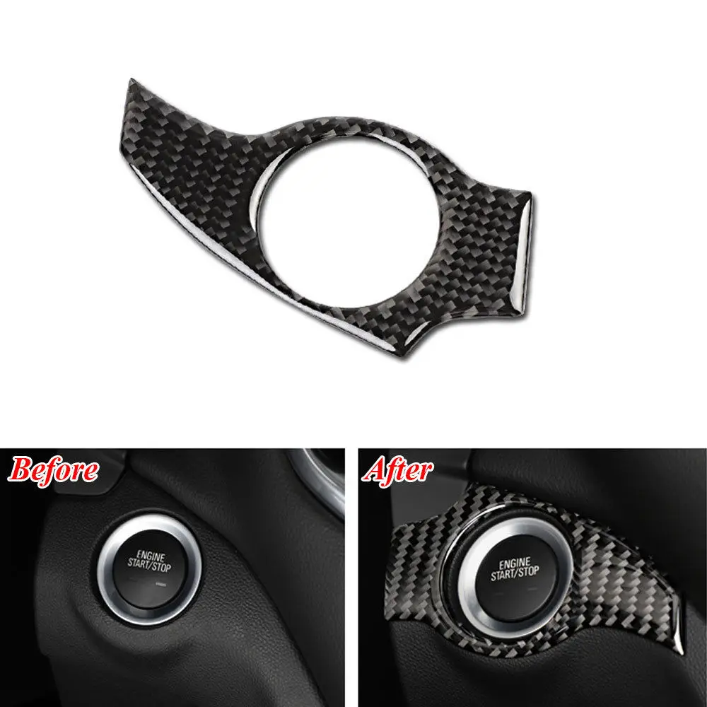 BBQ @ Fuka Углеволокно автомобильный двигатель кнопка запуска переключатель крышка