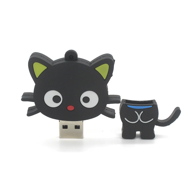 Usb флеш накопитель в виде милого черного кота 64 ГБ 32 16 8 4 Гб|u disk|64gb pendrivependrive 32gb |