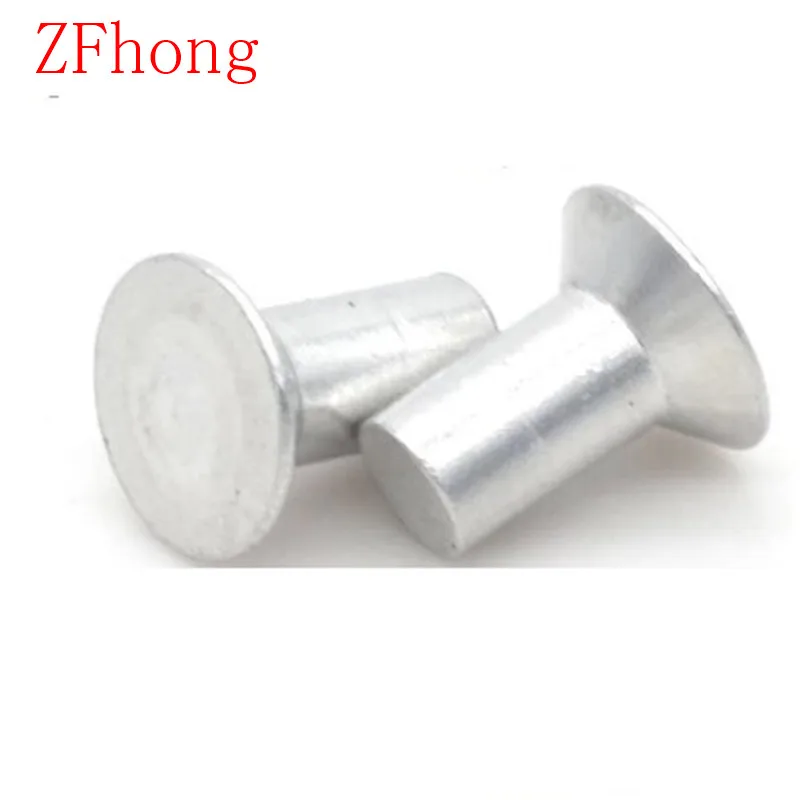 100 шт. алюминиевые заклепки с потайной головкой диаметр 5 мм M5 * 10/12/14/16|solid rivet|aluminium