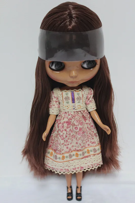 Кукла Blygirl Blyth коричневая и красная челка голая кукла 071BL284 обычное тело 7 суставов