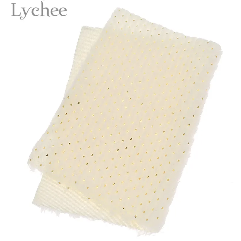 1 Lychee 29x21 см A4 искусственный мех кролика ткань Блестящий Золотой цвет в горошек искусственная кожа ткань DIY материал для сумок одежды - Цвет: 1