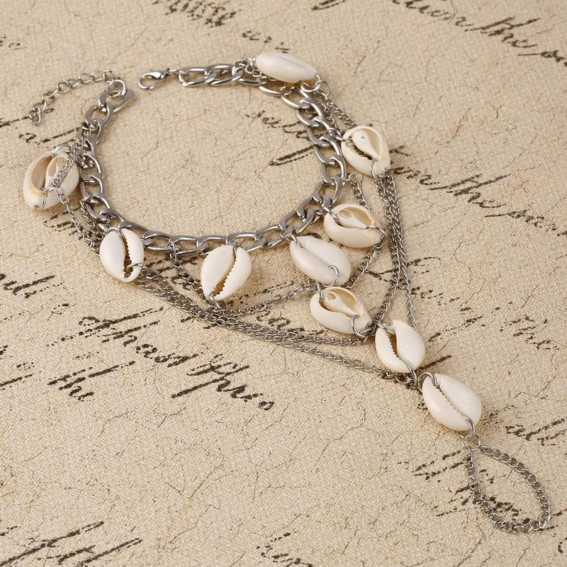 Женские свадебные сандалии с ремешком на щиколотке Boho Shell модные пляжные