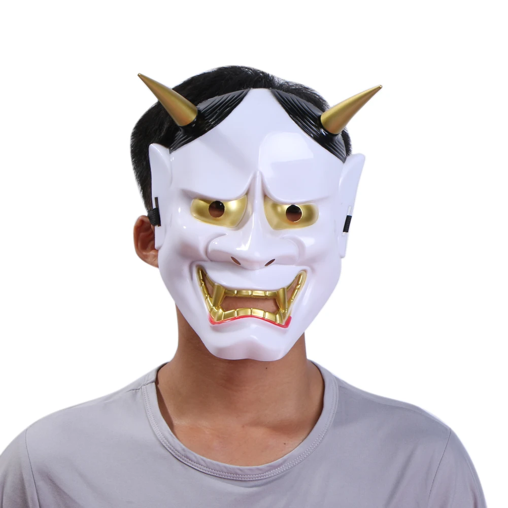 Хэллоуин ПВХ японская Hannya Noh полная маска для лица страшная японский аниме стиль