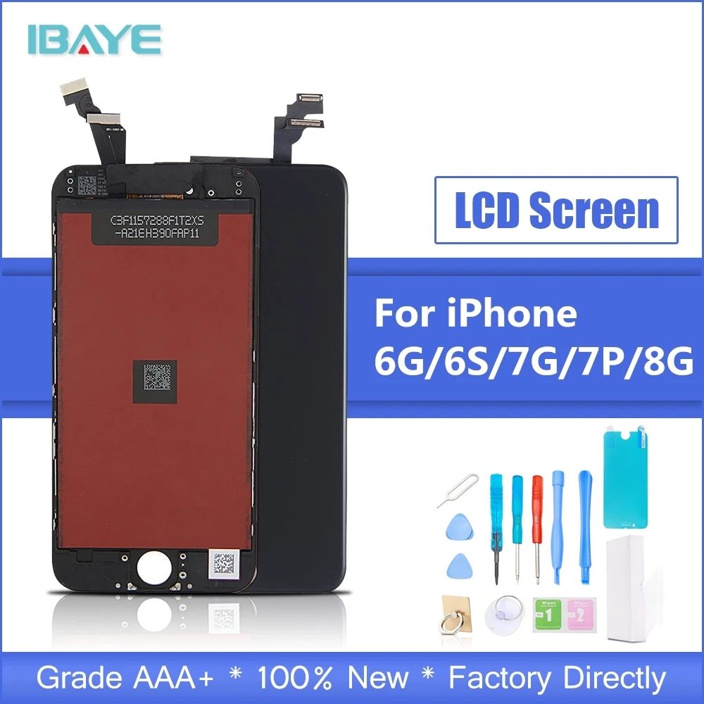 100% без битых пикселей LCD для iPhone 6 6s 7 8 Plus OEM дисплей 3D сенсорный дигитайзер